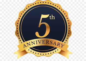 Thoughtwave Software & Solutions Anniversary Information Commercial cleaning Industry - Beautifully 5 Anniversary badge 