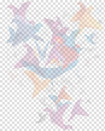 Thousand origami cranes Origami paper Orizuru, Color paper cranes transparent background PNG clipart