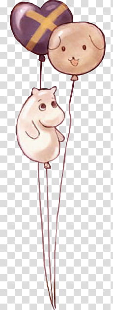 , three assorted-design balloons illustration transparent background PNG clipart