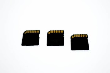 Three Black Memory Cards
