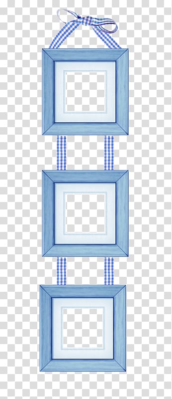 Three blue frames illustration, Paper Decoupage Blue, Blue Frame transparent background PNG clipart