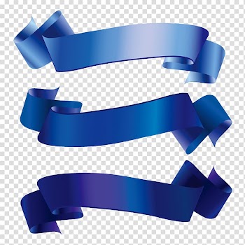 Three blue ribbons illustration, Blue ribbon , 3 Blue Ribbon transparent background PNG clipart