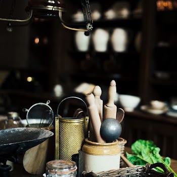 three brown wooden rolling pins