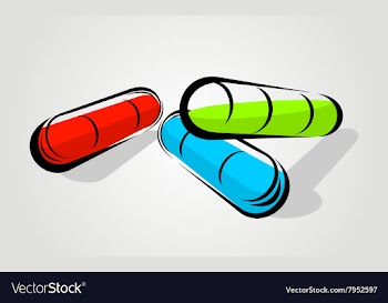 Three Capsule Pill vector image