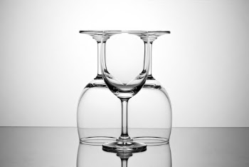 Three Clear Wine Glasses