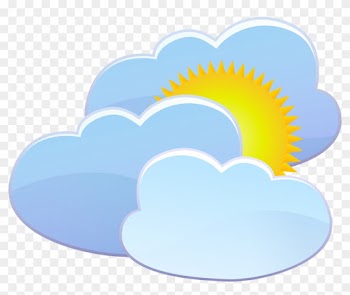 Three Clouds And Sun Weather Icon Png Clip Art - Three Clouds And Sun Weather Icon Png Clip Art