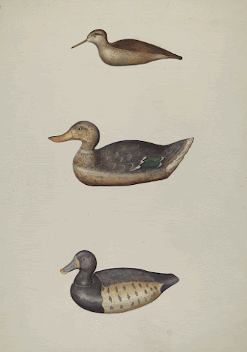 Three Decoy Ducks (c. 1937) | Free Photo - rawpixel