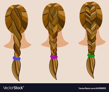 three different types of braiding isolated