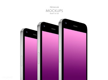 Three dimensional image of mobile phone | Free stock psd mockup - 322419