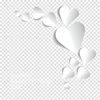 Three-dimensional space 3D film Stereoscopy Heart, Stereoscopic 3D Heart Border, white heart cutout Happy Valentines Day transparent background PNG clipart