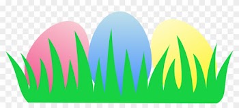 Three Easter Eggs In Grass Free Clip Art Sweetclipart - Easter Egg Clipart Free