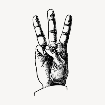 Three-finger salute drawing, protest hand | Free Vector - rawpixel