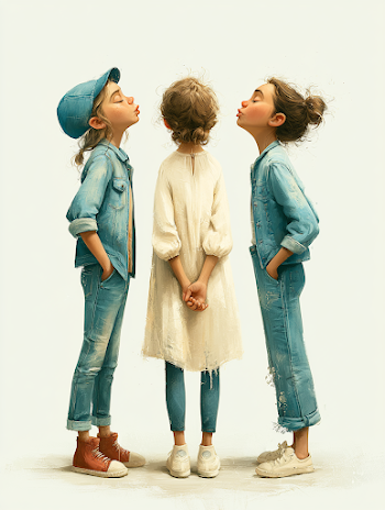 Three Friends Breathing Together