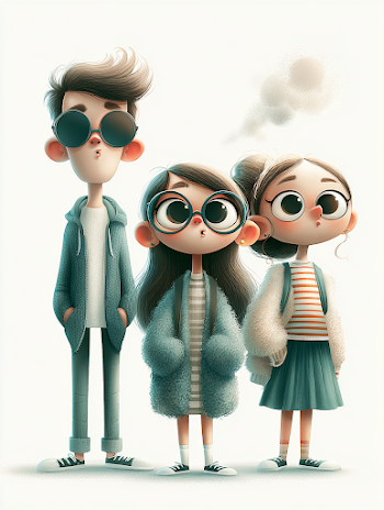 Three Friends Enjoying a Moment