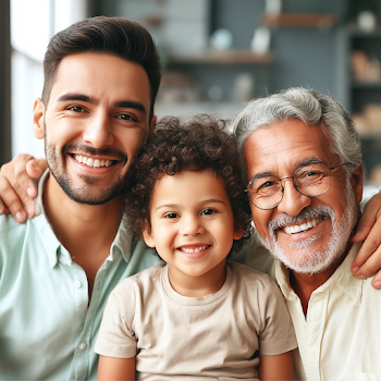 Three Generations of Joy: Family Portrait