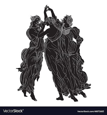 three girls are dancing