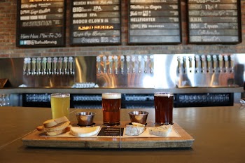 Three Glass Cups on Brown Wooden Tray With Pastries