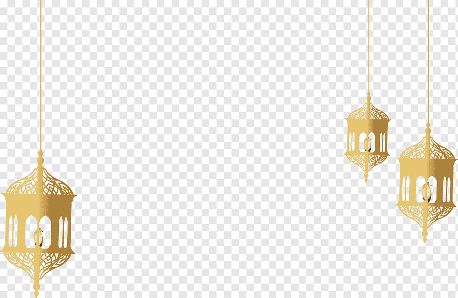 three hanging candle lantern illustration, Yellow Lighting Pattern, Golden religious holiday lamp ornaments, golden Frame, christmas Ornaments, lamp png