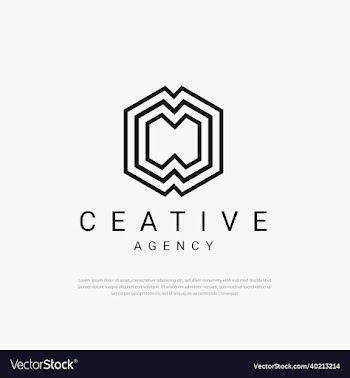 three hexagon logo abstract geometric polygonal
