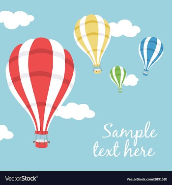  					Three hot air balloons vector image														