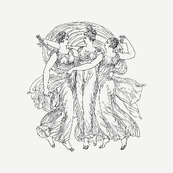 Three ladies collage element, vintage | Free PSD Illustration - rawpixel