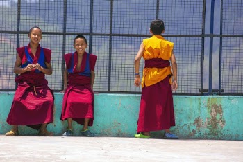 Three Little Monks in  Robes