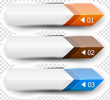 Three multicolored illustration, Web banner Graphic design, digital arrow creative transparent background PNG clipart