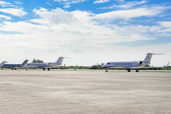 Three Parked Airplanes