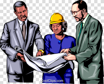 Three people discussing plans Royalty Free Vector Clip Art ...
