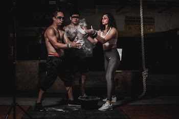 Three People in a Gym