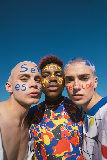 Three People With Face Paints