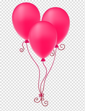 Three pink balloons illustration, Balloon Pink Euclidean , Pink Balloons transparent background PNG clipart