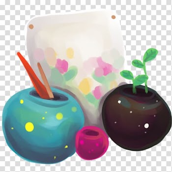 Three pots and board graphic illustration, fruit, Art transparent background PNG clipart