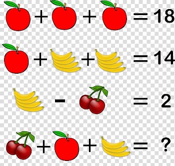 Three red apples illustration, Fruit Math Mathematics Mathematical puzzle Different Math Puzzles 2018, Puzzles for Geniuses, mathematical figures transparent background PNG clipart