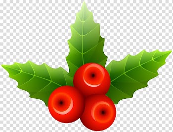 Three red cherries, Mistletoe Christmas , Mistletoe transparent background PNG clipart
