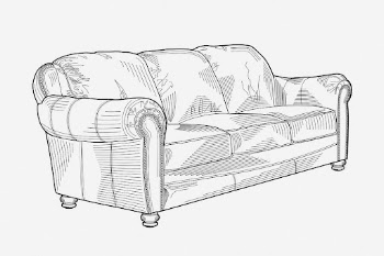 Three seat sofa hand drawn | Free Photo - rawpixel