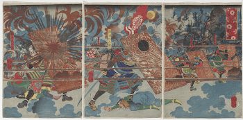three separate sheets; battle scene | Free Photo - rawpixel