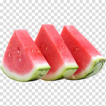 Three slices of watermelon, Citrullus lanatus var. lanatus Melon Fruit , water melon transparent background PNG clipart