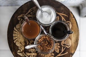 Three Spice Jars on Tray