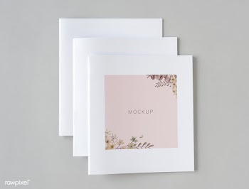 Three stacked white brochure mockups | Free stock psd mockup - 532030