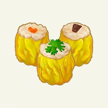 Three steamed chinese dumplings illustration | Free stock illustration - 416474