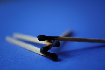 Three Used Matchsticks