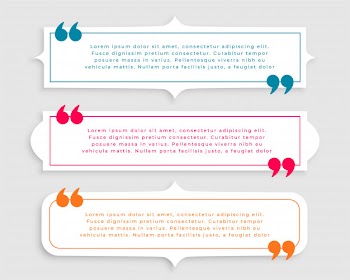 Three vintage style quotes template set Free Vector