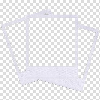 Three white frames, Instant camera Tumblr Overlay , polaroid transparent background PNG clipart
