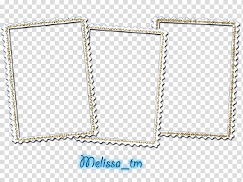 Three white frames, three rectangular yellow and white frames illustration transparent background PNG clipart