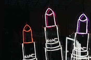 three white MAC lipstick artwork