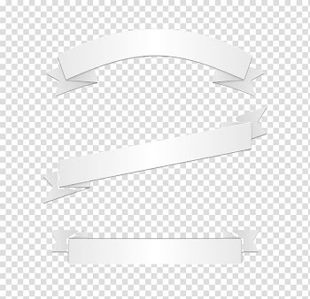 Three white ribbons illustration, Black and white Pattern, 3 white ribbon banner material transparent background PNG clipart
