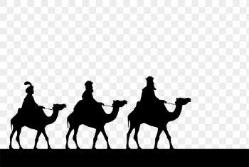 Three wise men png silhouette | Free PNG - rawpixel
