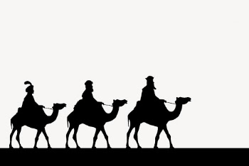 Three wise men silhouette border. | Free Photo - rawpixel
