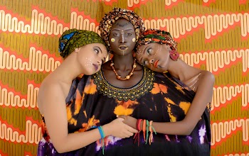 Three Women Wearing Black Clothes